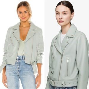 Anine Bing Benjamin Moto Leather Jacket sample in Mint
NEW without tags! Size XS